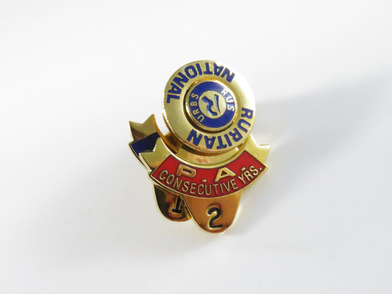 Ruritan National Perfect Attendance Consecutive Years Collectible Pinback Lapel Pin