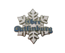 Ober Gatlinburg Amusement Park Snowflake Collectible Pinback Lapel Pin — Silver, Enamel — front view