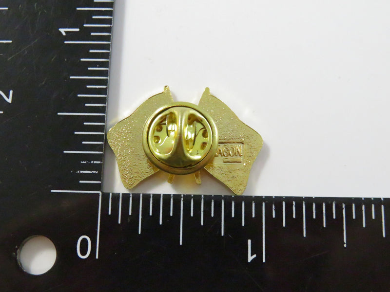 Ruritan National American & Club Flag Crossed Collectible Pinback Lapel Pin