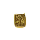 VICA Vocational Industrial Clubs of America pinback lapel pin, gold tone emblem — Gold, Enamel — front view