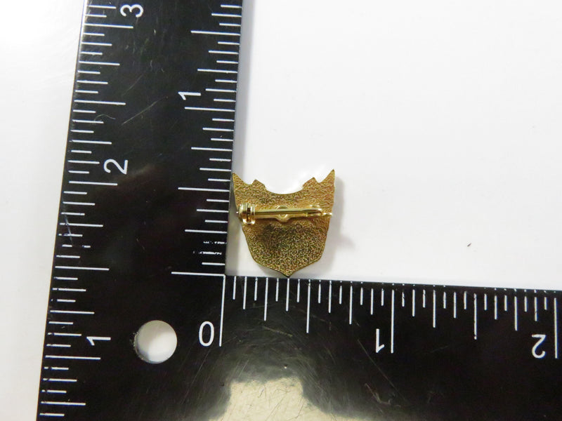 KOPS TOPS chevron pinback lapel pin, Keep Off Pounds Sensibly, gold & black