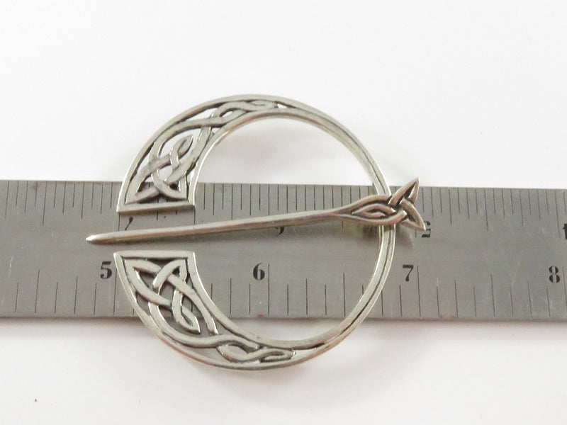 Vintage Sterling Celtic Scottish Penannular Kilt Cloak Pin Possibly Antique
