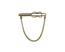 Vintage Hadley 1/20 12K Gold Filled Tie Clip with Drop Chain - Approx. 2 1/8" — Gold — front view