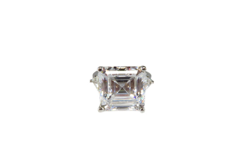 Barbara Sinatra Style Asscher Cut Square Engagement Ring