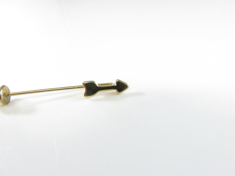 Vintage Gold Tone Arrow Stick Pin Unsigned Lapel Jewelry - Approx. 1 1/2"