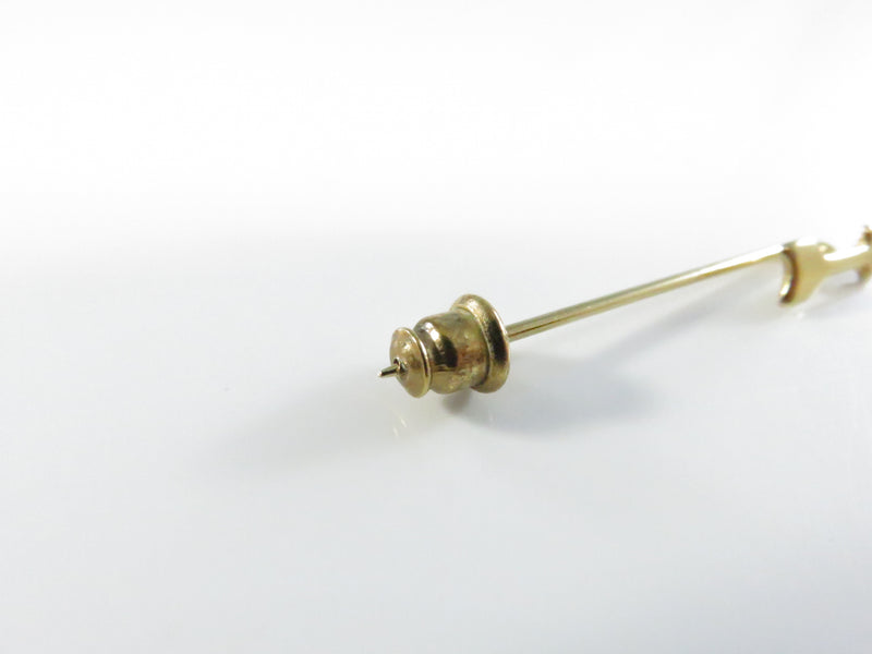 Vintage Gold Tone Arrow Stick Pin Unsigned Lapel Jewelry - Approx. 1 1/2"