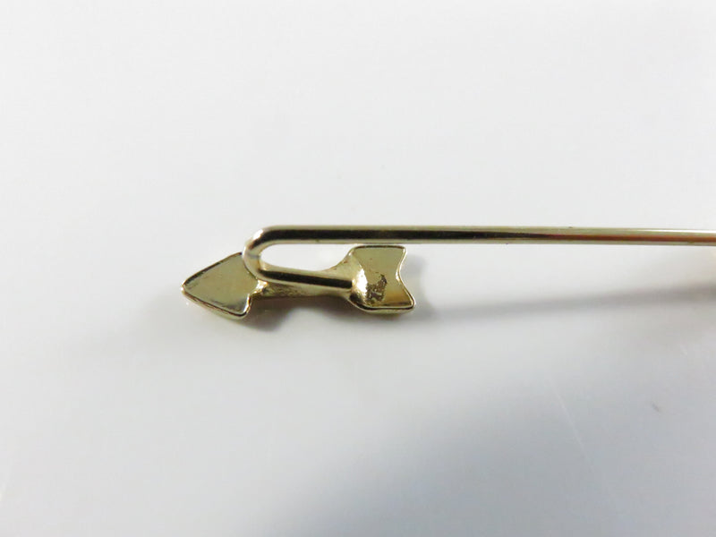 Vintage Gold Tone Arrow Stick Pin Unsigned Lapel Jewelry - Approx. 1 1/2"