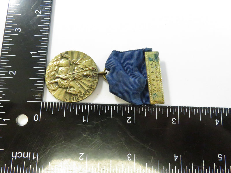 WWII Red Cross Volunteer Medal For Humanity 5-Year Award to Hunter Bean – 2 3/4"