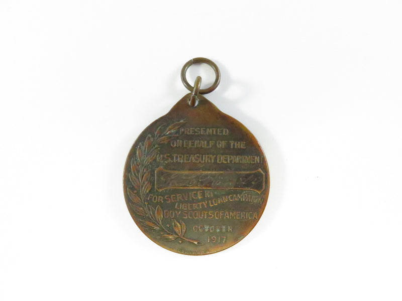 1917 Liberty Loan Campaign Boy Scouts Medal Gorham Co.  - 1 1/2"
