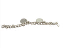 c1950’s Unisex Sterling Heavy Curb Link 7" Charm Bracelet 30.8 Grams — Jewelry & Watches:Vintage & Antique Jewelry:Fine:Retro