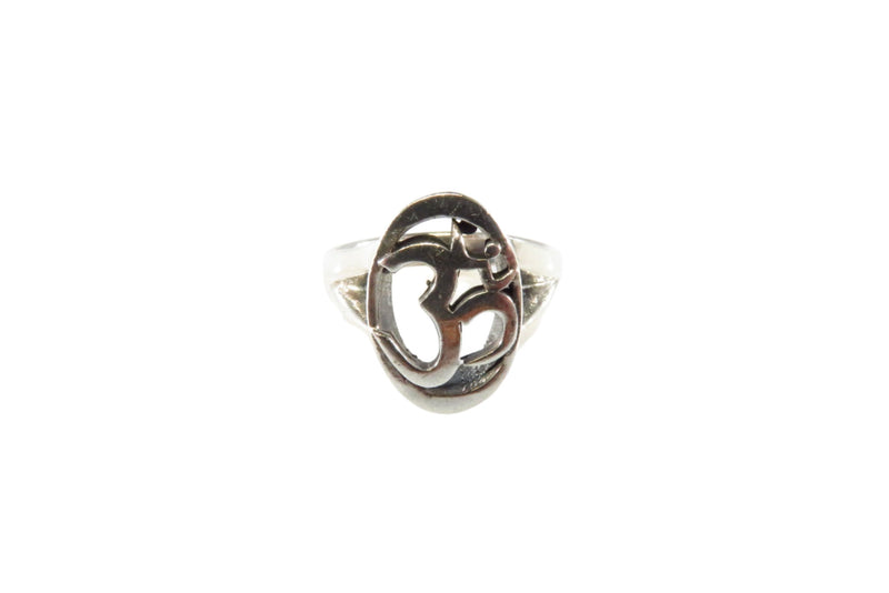 Sterling OM Ring 925 OHM ring, Silver AUM Meditation Connection Ring