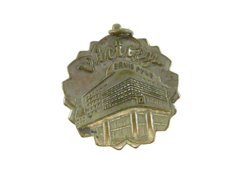 Ernie Pyle Theatre Victory Key Ring Medallion Japan Landing - 1 3/8" — front view