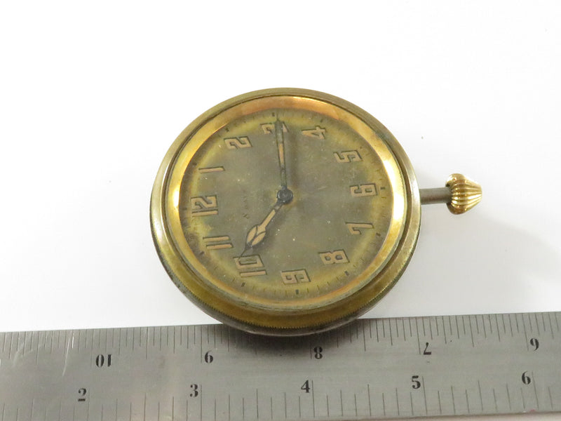 Art Deco 8 Day Pocket Watch Style Car Clock Sprague Co 15 Jewel 3 Adjustment Size 26