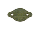 1925 Marlboro County SC Dog License Tag No. 731 - Antique Brass - 1 1/2" — front view