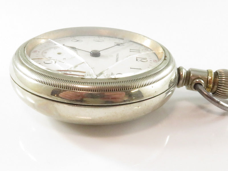 1912 Waltham 18s Pocket Watch Model 1883 7j Grade 18 Open Face For Parts