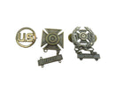 Lot of U.S. Military Rifle Marksman Qualification Badges and Insignia - Silver Tone — Silver — front view