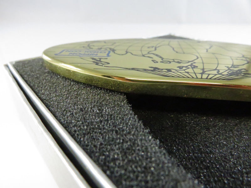 Vintage Nippon & United Chemi-Con Globe Enamel Paperweight USA c1990