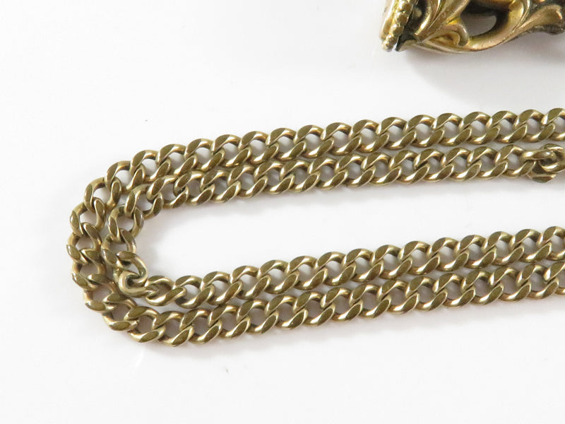 Vintage Gold Filled Pocket Watch Chain with FOB 15" Total Length Plating Loss