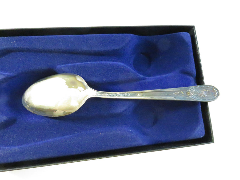 John F. Kennedy Presidential Collector Spoon Silver Plate by WM Rogers - 6" with Friendship Engraving
