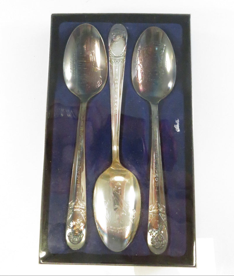 Presidential Collector Spoon Set George Washington John Adams Thomas Jefferson - 6"