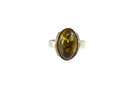 Honey Yellow Amber Cabochon Vintage Fancy Sterling Setting Ring Size 7.75 — Jewelry & Watches:Fine Jewelry:Fine Rings:Preciou