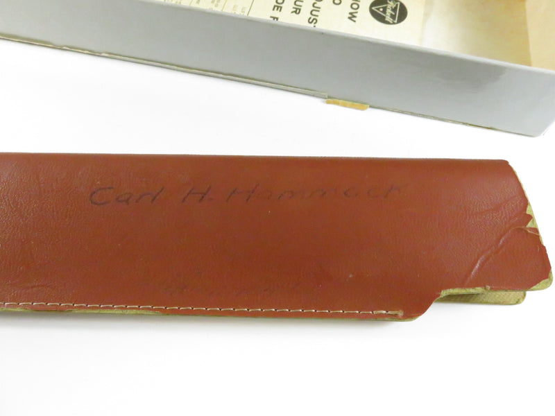 c1955 Pickett 901-T 10" Simplex Slide Rule with Box, Leather Sleeve & Manuals
