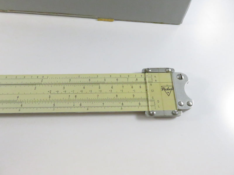 c1955 Pickett 901-T 10" Simplex Slide Rule with Box, Leather Sleeve & Manuals