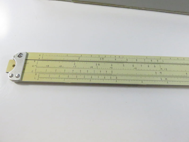 c1955 Pickett 901-T 10" Simplex Slide Rule with Box, Leather Sleeve & Manuals