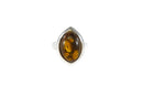 Vintage Oval Amber Cabochon in Sterling Navette Formed Ring Setting Size 8 — Jewelry & Watches:Fine Jewelry:Fine Rings:Precio
