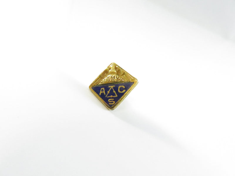 American Chemical Society ACS Lapel Pin 1/20 10K Gold Filled Blue Enamel