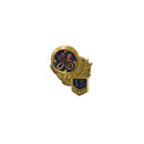 General Electric 15-Year Service lapel pin — 1/10 10K GF, blue enamel — 10K, Gold — front view