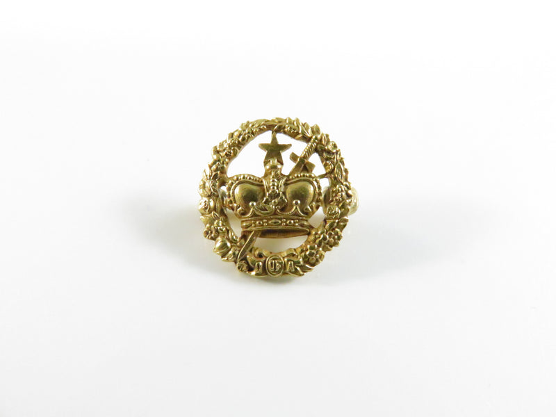 14K Gold Order of the Amaranth Crown Sword and Wreath Lapel and Pinback Badge - approx. 12.8mm