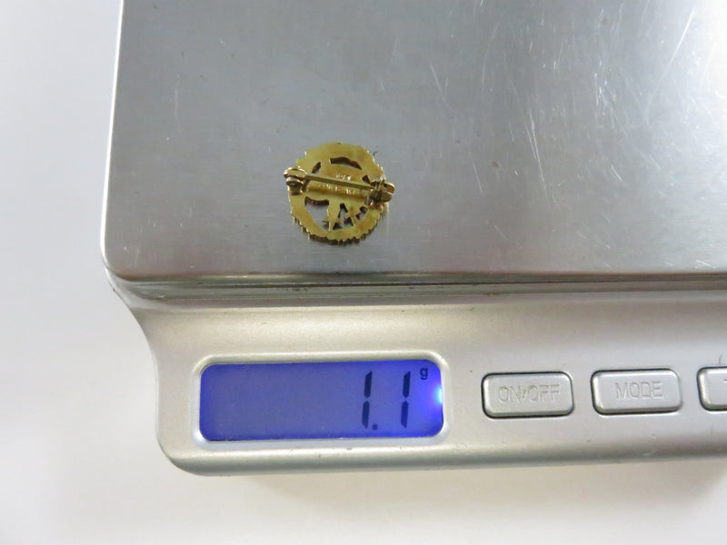 14K Gold Order of the Amaranth Crown Sword and Wreath Lapel and Pinback Badge - approx. 12.8mm