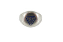 Antique Sterling Silver Blue Enamel GR Girls Reserve of the YWCA Size 3 By Official — Sterling Silver, Silver — front view