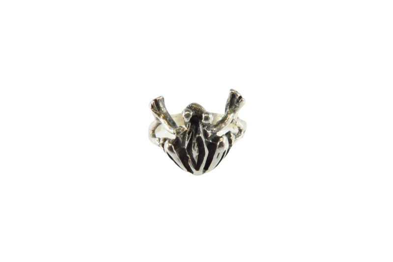 Leaping Frog Ring Sterling Tree Frog Ring