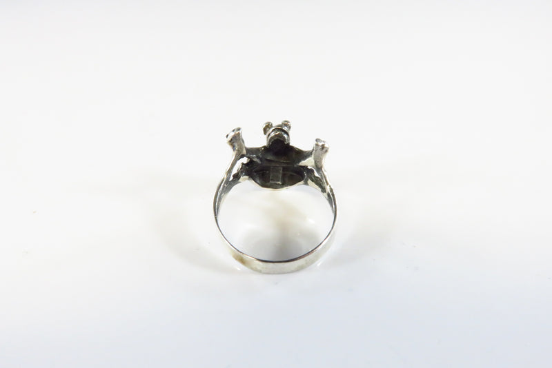Leaping Frog Ring Sterling Tree Frog Ring 925 Jumping Frog Ring Size 5