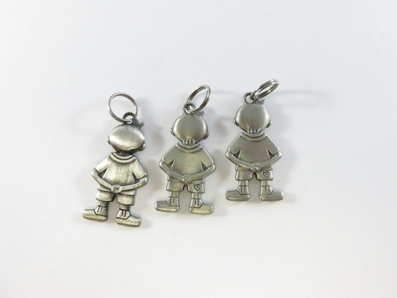 Ganz Boy Initial Kid’s Tag Charms – C & G Letters – Set of 3 – Approx. 1 3/8" Tall