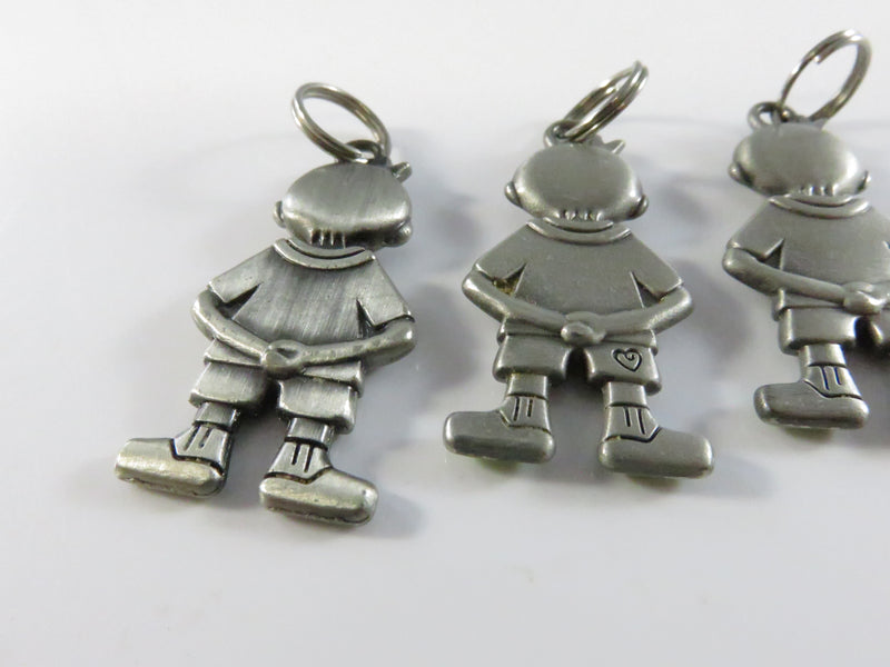 Ganz Boy Initial Kid’s Tag Charms – C & G Letters – Set of 3 – Approx. 1 3/8" Tall