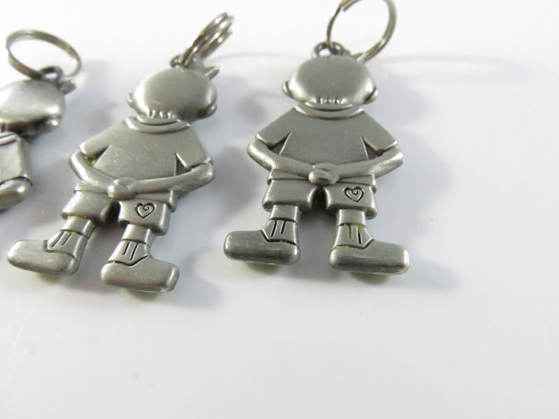 Ganz Boy Initial Kid’s Tag Charms – C & G Letters – Set of 3 – Approx. 1 3/8" Tall