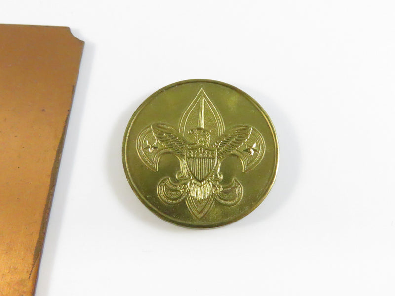 Vintage Boy Scouts D. Glatfelter 1952 Sea Scout Plaque, Tenderfoot Fleur-de-lis, "You Make The Difference" Token