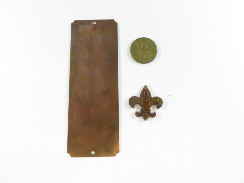 Vintage Boy Scouts D. Glatfelter 1952 Sea Scout Plaque, Tenderfoot Fleur-de-lis, "You Make The Difference" Token