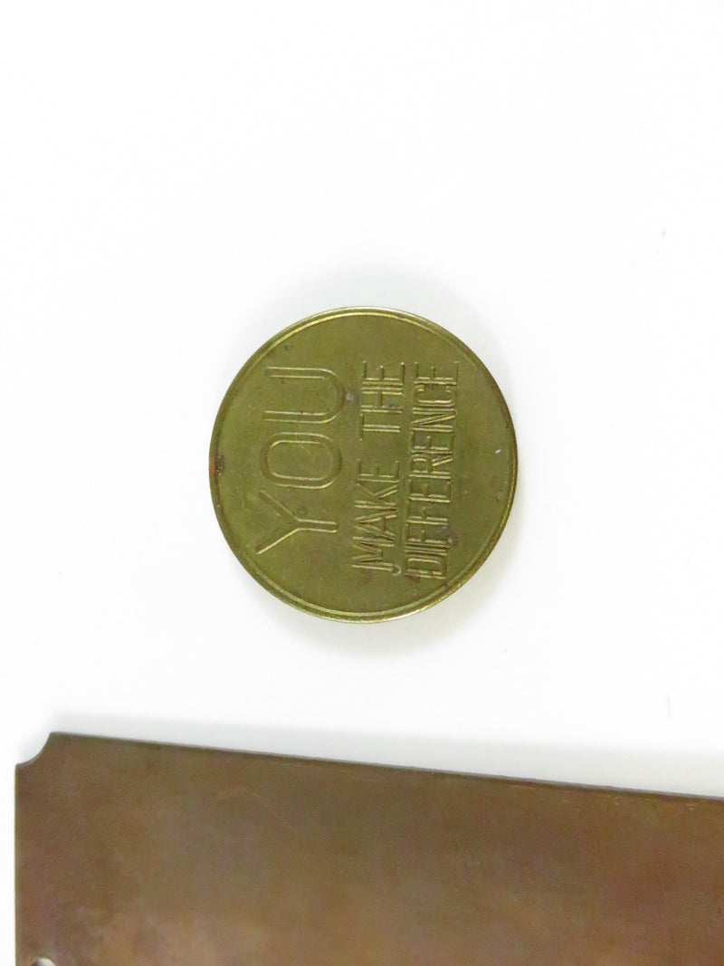 Vintage Boy Scouts D. Glatfelter 1952 Sea Scout Plaque, Tenderfoot Fleur-de-lis, "You Make The Difference" Token
