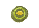 Vintage Boy Scout Angling Fishing Merit Badge Patch c1960 — front view