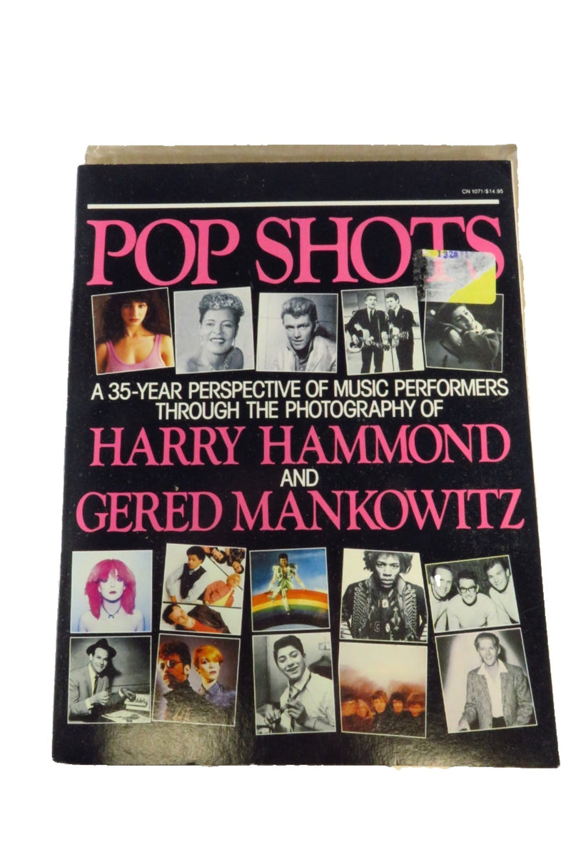 Pop Shots 1st US Edition 1984 Music Performers Photographs by Hammond Mankowitz — front view