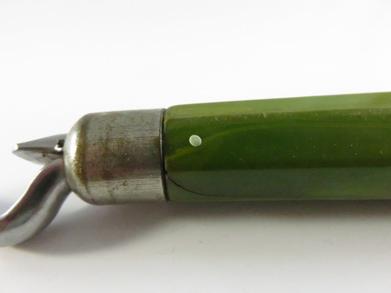 Edlund Co. Green Bakelite Handle Bottle Opener Antique 4 3/4" Pat. Pend.
