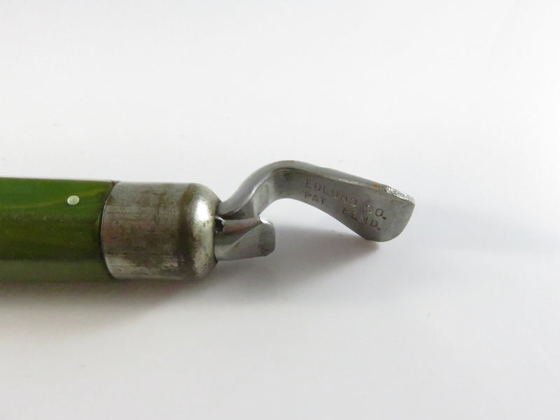 Edlund Co. Green Bakelite Handle Bottle Opener Antique 4 3/4" Pat. Pend.