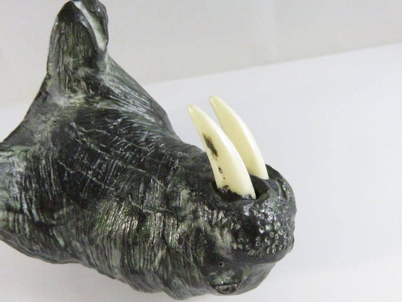 A Wolf Original Canadian Hand-Made Walrus Sculpture 4¼″ Soapstone Figurine