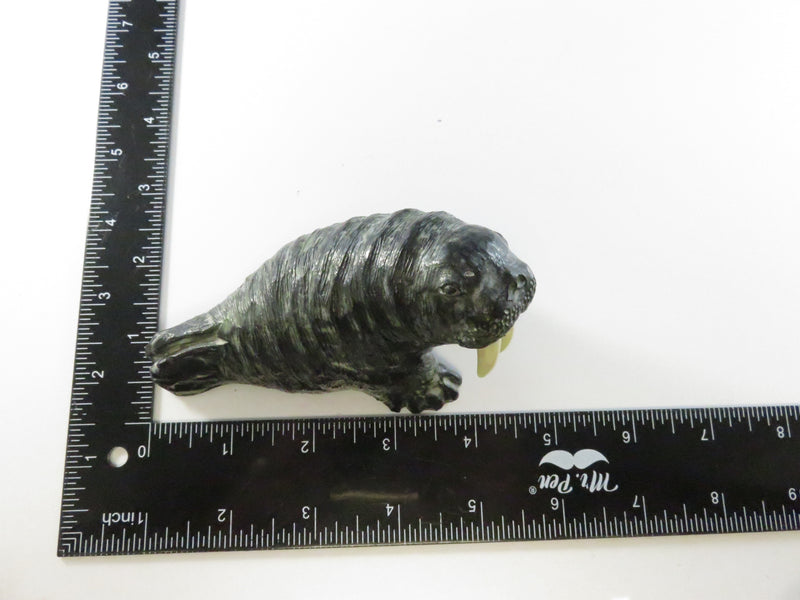 A Wolf Original Canadian Hand-Made Walrus Sculpture 4¼″ Soapstone Figurine