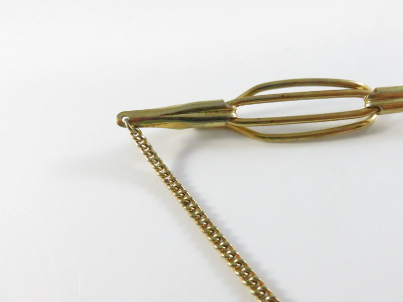 Anson Reverse-Painted Glass Horse Head Tie Bar Early Patent Pending