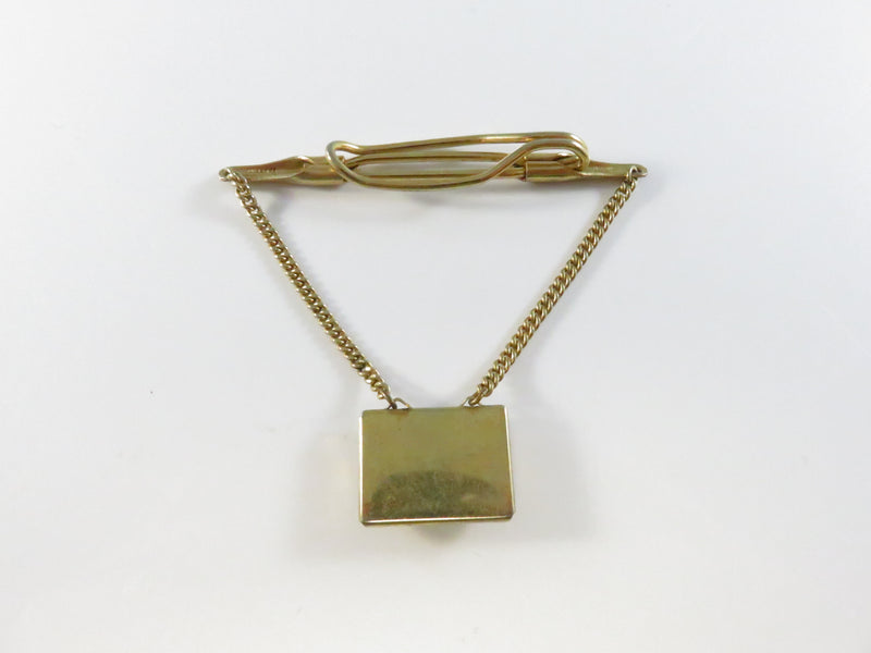 Anson Reverse-Painted Glass Horse Head Tie Bar Early Patent Pending